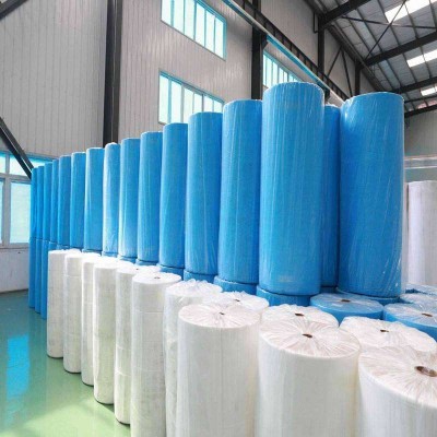 SMS Spunbond Melt blown cloth Nonwoven Fabric 100% Polypropylene fabric roll